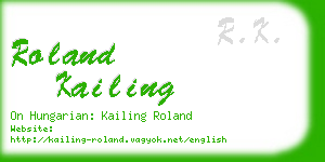 roland kailing business card
